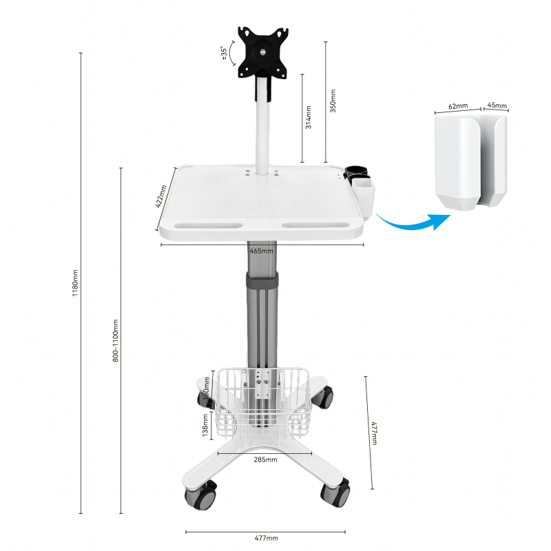 Premium Mobile Medical Cart